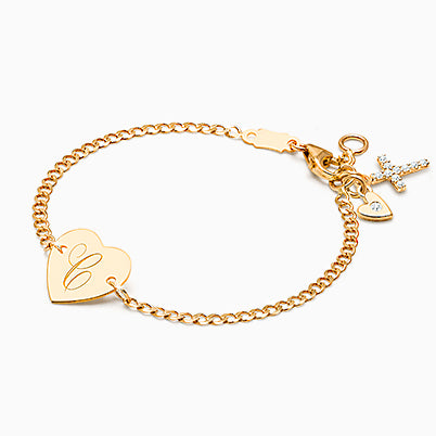 4mm Cultured Pearls, Christening/Baptism Baby/Children’s Beaded Bracelet for Girls – 14K Gold