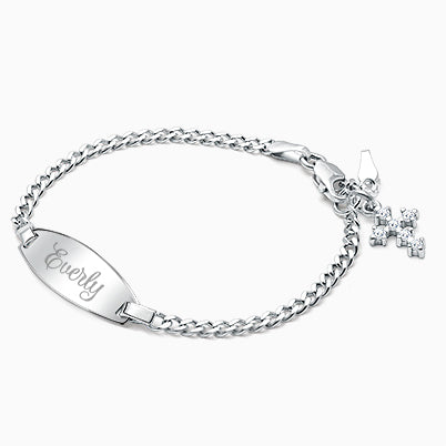 3mm Tiny Blessings Beads, Christening/Baptism Baby/Children’s Beaded Bracelet for Girls – Sterling Silver