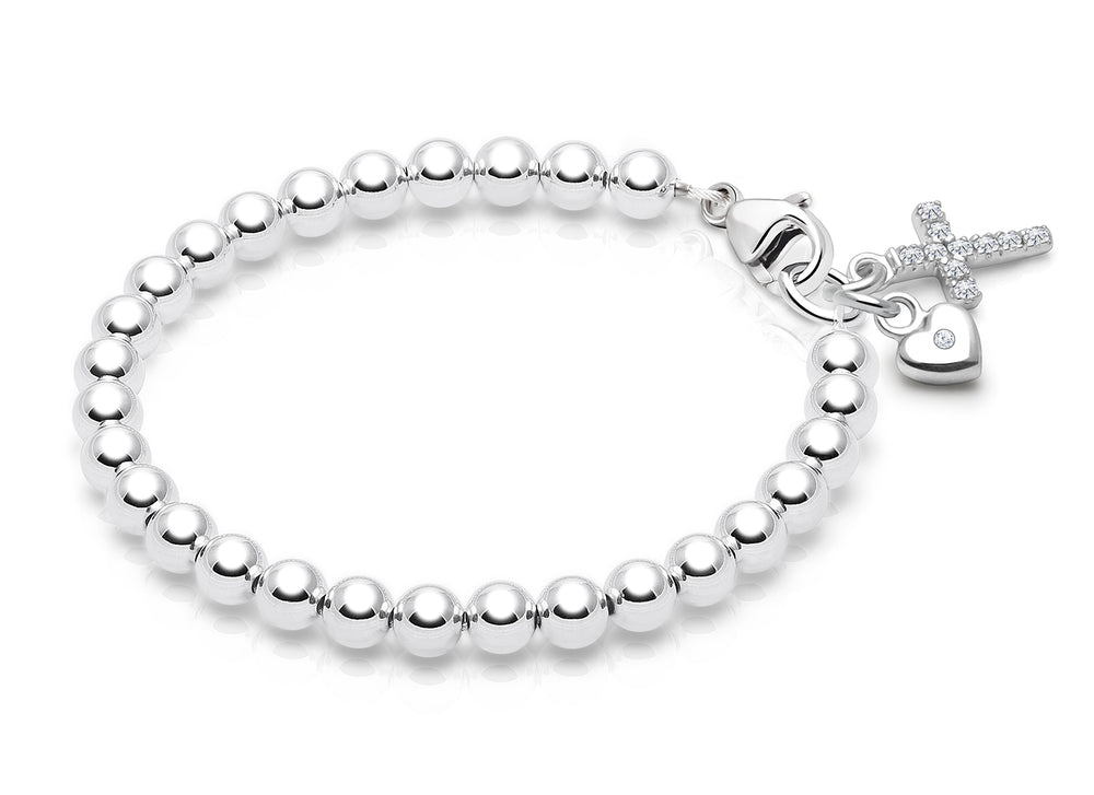 4mm Tiny Blessings Beads, Communion Beaded Bracelet for Boys – Sterling Silver
