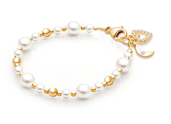 Little Lady, Baby/Children’s Beaded Bracelet for Girls – 14K Gold