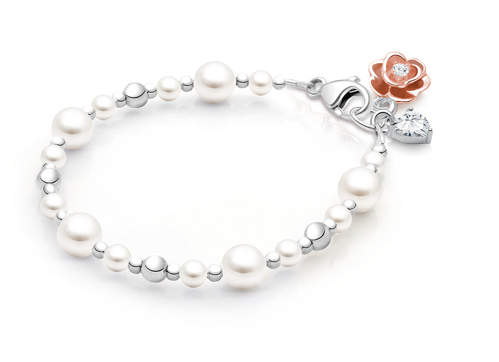 Little Lady, Baby/Children’s Beaded Bracelet for Girls – Sterling Silver