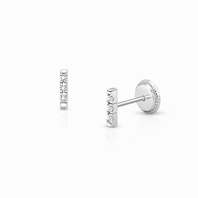 Simple Cross, Teeny Tiny Teen’s Necklace for Girls – 14K White Gold