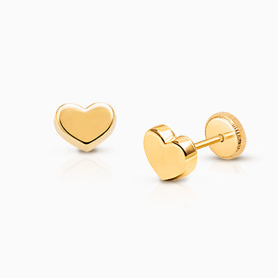 4mm Classic Round Studs, Baby/Children’s Earrings, Screw Back – 14K Gold