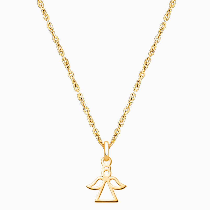 Angel of Heaven, Children’s Necklace for Boys – 14K White Gold
