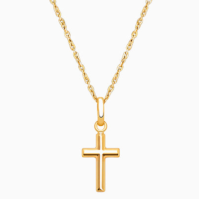 Everlasting Faith, Cross Children’s Necklace for Boys – 14K Rose Gold