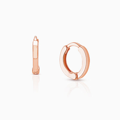 9mm Modern Huggie Hoops, Baby/Children’s Earrings – 14K White Gold