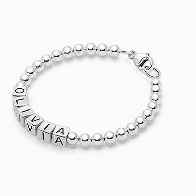 Design Your Own Teen’s Classic Charm Bracelet for Girls (Includes Engraved Charm) – Sterling Silver
