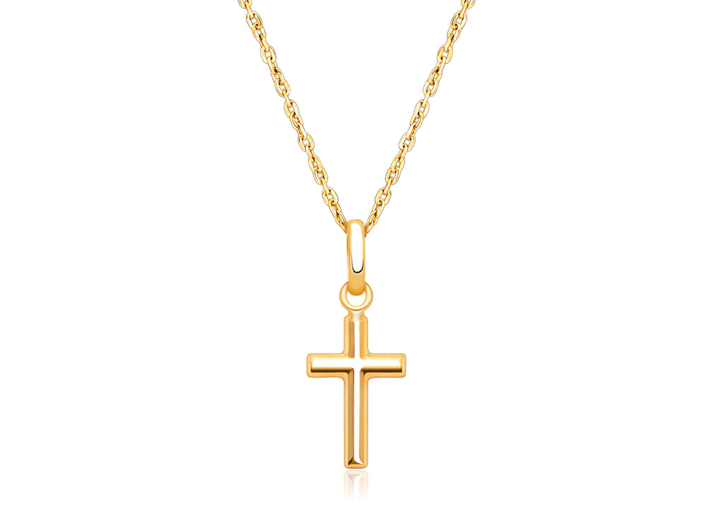 Everlasting Faith, Cross Teen’s Necklace for Girls – 14K Gold