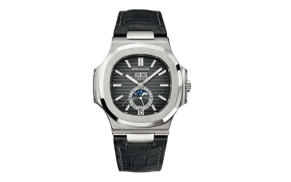 Nautilus Annual Calendar, Moon Phases Watch, Stainless Steel, 40,5 mm, Ref# 5726A-001