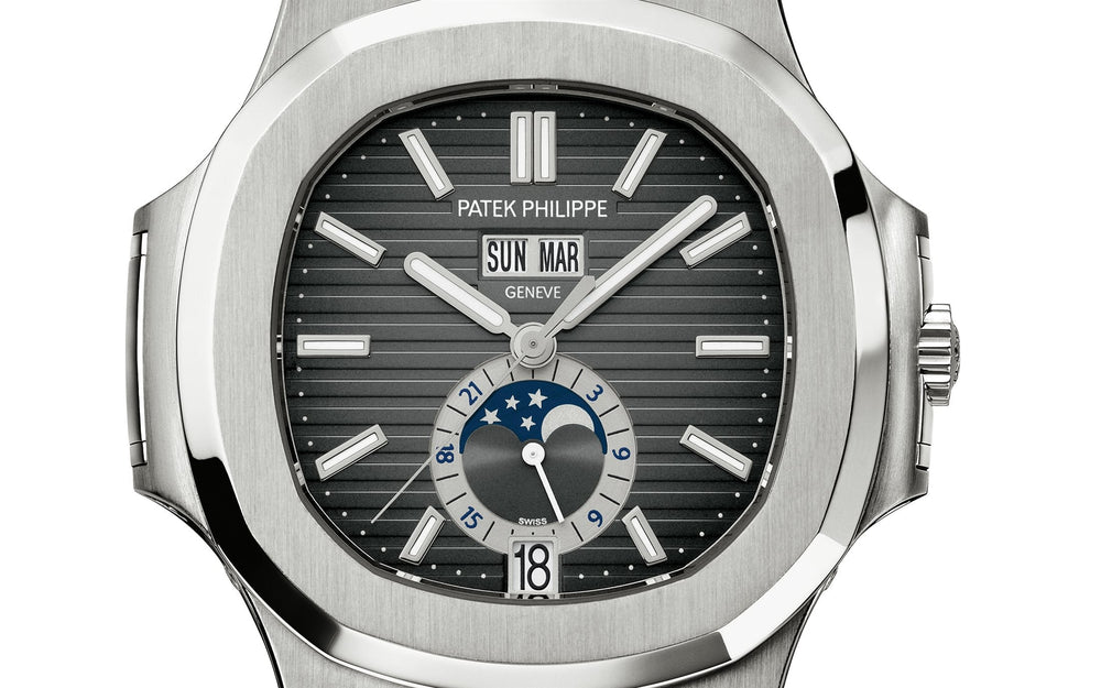 Nautilus Annual Calendar, Moon Phases Watch, Stainless Steel, 40,5 mm, Ref# 5726A-001
