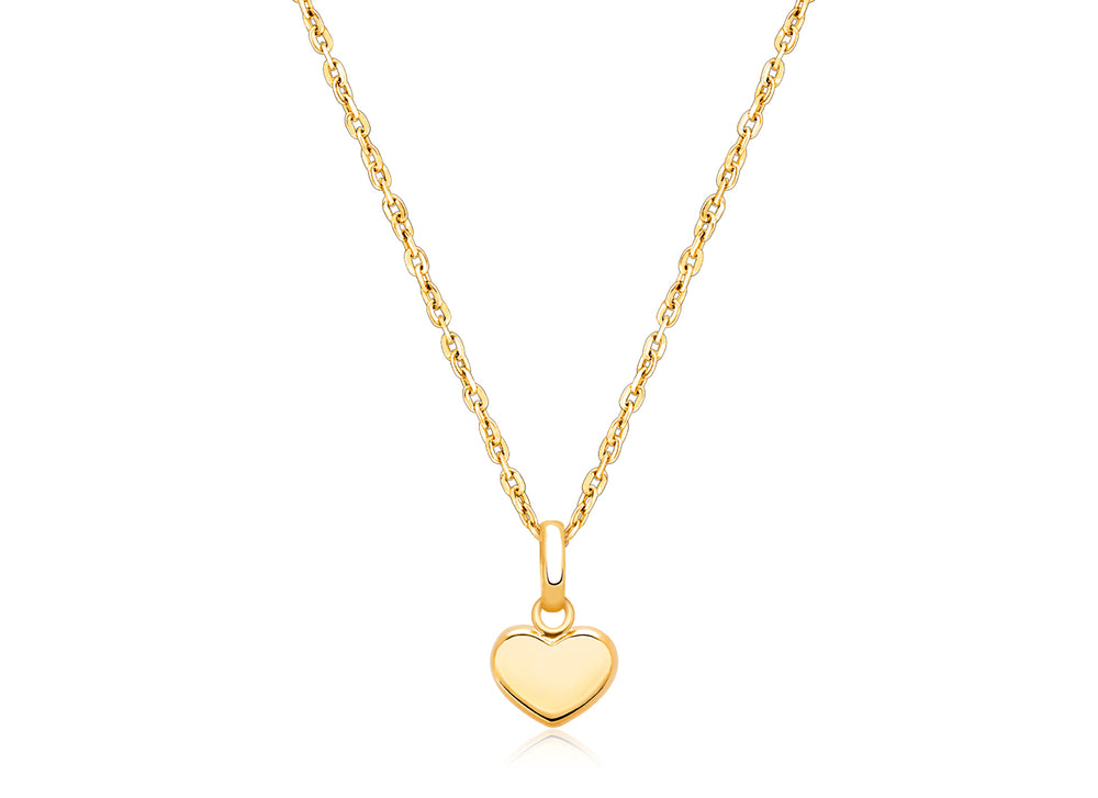 Modern Heart, Teen’s Necklace for Girls – 14K Gold