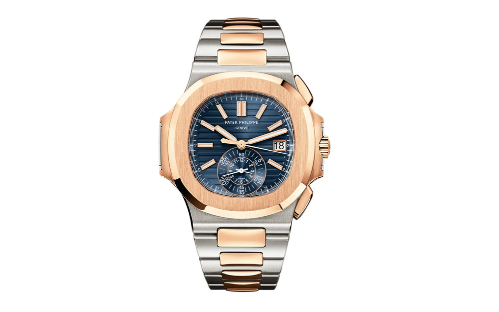 Nautilus Flyback Chronograph, Date Watch, 18k Rose Gold and Stainless Steel, 40,5 mm, Ref# 5980/1AR-001
