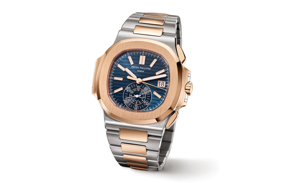 Nautilus Flyback Chronograph, Date Watch, 18k Rose Gold and Stainless Steel, 40,5 mm, Ref# 5980/1AR-001