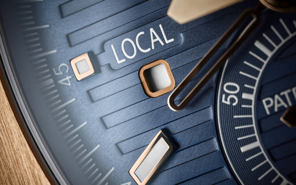 Nautilus Travel Time Chronograph Watch, 18k Rose Gold, 40,5 mm, Ref# 5990/1R-001