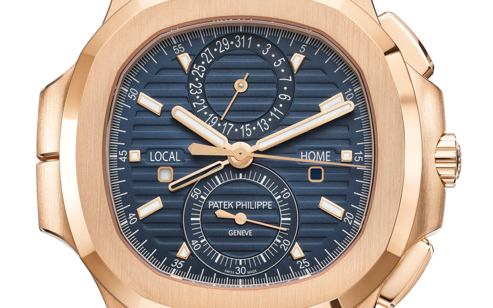 Nautilus Travel Time Chronograph Watch, 18k Rose Gold, 40,5 mm, Ref# 5990/1R-001