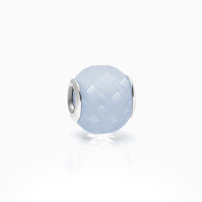 A Kiss Goodnight, Sterling Silver and Blue CZ Sparkling Lights Pavé Rondel – Children’s Adoré™ Charm