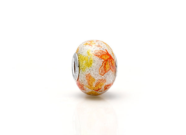 Sunbeams & Butterfly Wings, Sterling Silver with Yellow/Orange/White Murano Glass (Hand Made in Italy) – Children’s Adoré™ Charm
