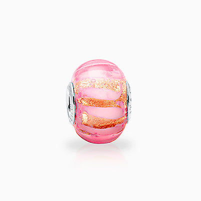 Light Heart, Sterling Silver and Light Pink Glass Faceted Round – Children’s Adoré™ Charm