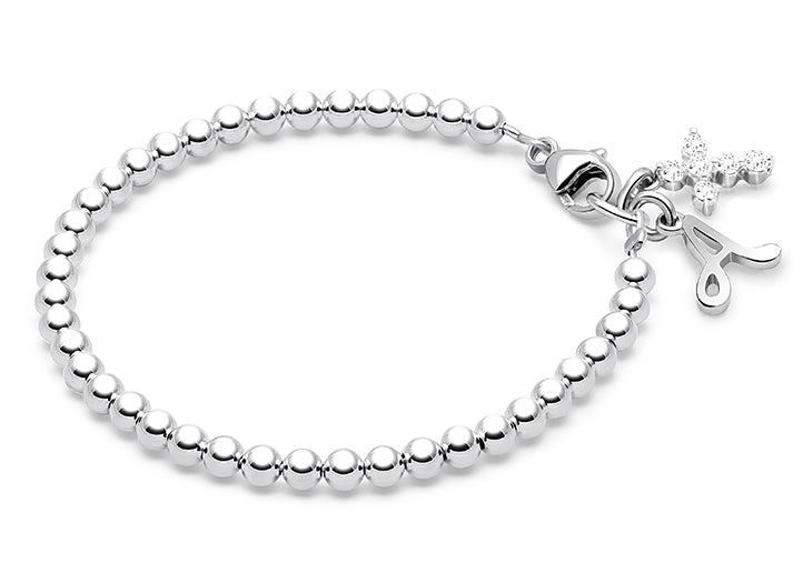 3mm Tiny Blessings Beads, Christening/Baptism Baby/Children’s Beaded Bracelet for Boys – Sterling Silver