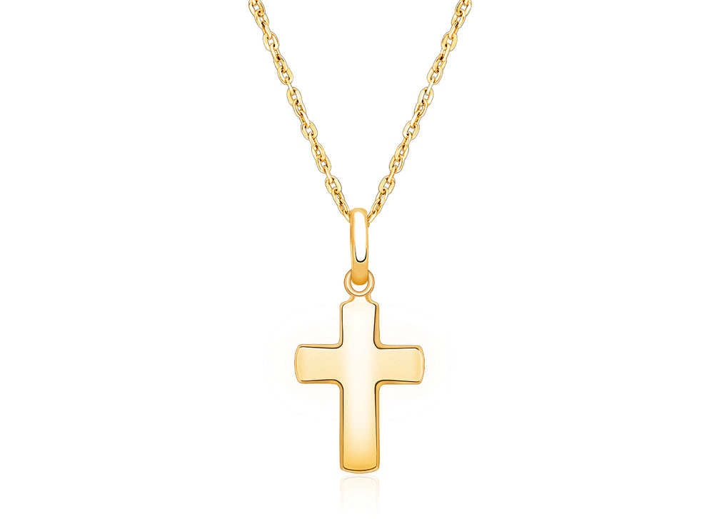 Regal Cross, Teen’s Necklace for Girls- 14K Gold