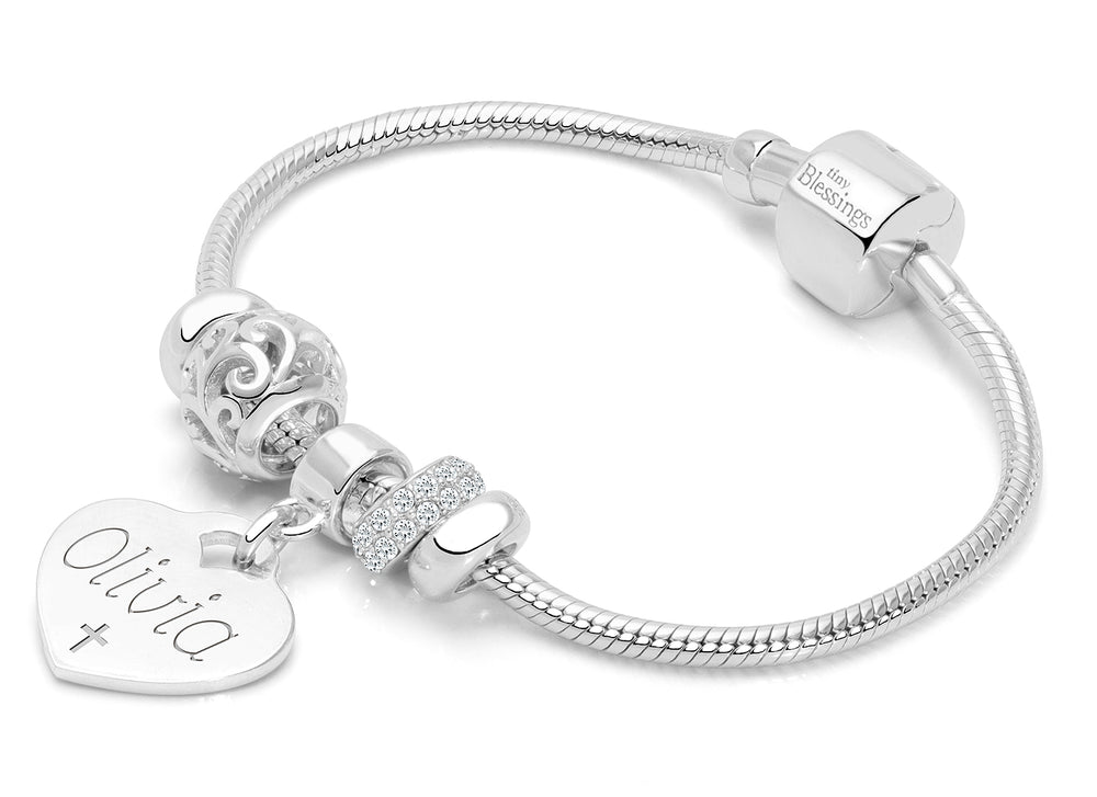Adoré™ Starter Set, Children’s First Holy Communion Charm Bracelet for Girls – Sterling Silver