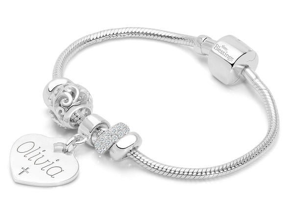 Adoré™ Starter Set, Children’s First Holy Communion Charm Bracelet for Girls – Sterling Silver