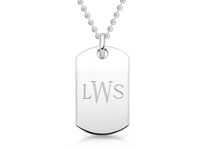 Military Pendant, Engraved Children’s Necklace for Boys (Optional Charms & FREE Personalization) – Sterling Silver