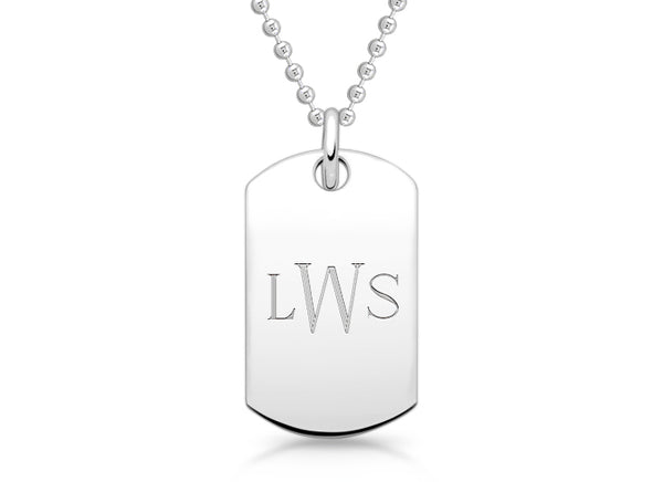 Military Pendant, Engraved Children’s Necklace for Boys (Optional Charms & FREE Personalization) – Sterling Silver