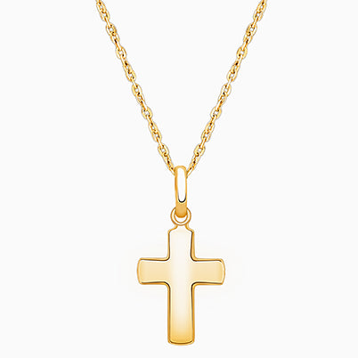 Regal Cross, Communion Children’s Necklace for Girls – 14K Gold