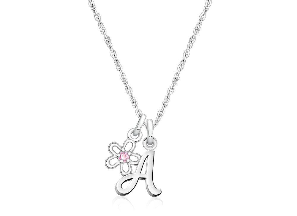 Cursive Initial “Design Your Own” Personalized Teen’s Necklace for Girls (Optional Birthstone Charm) – Sterling Silver