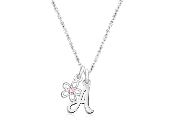 Cursive Initial “Design Your Own” Personalized Teen’s Necklace for Girls (Optional Birthstone Charm) – Sterling Silver