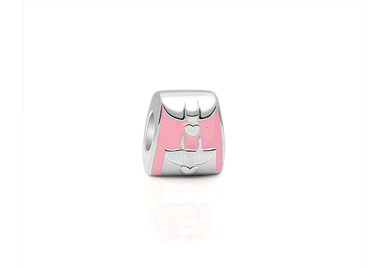 Straight “A” Student, Sterling Silver and Pink Enamel Backpack – Children’s Adoré™ Charm