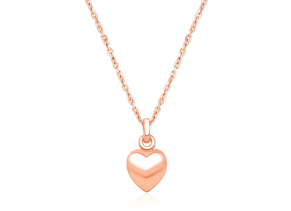 Power of Love, Teen’s Heart Necklace for Girls – 14K Rose Gold