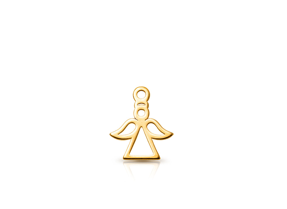 Angel – Silhouette Baby/Children’s Individual Charm (Add to Your Existing Bracelet or Necklace) – 14K Gold