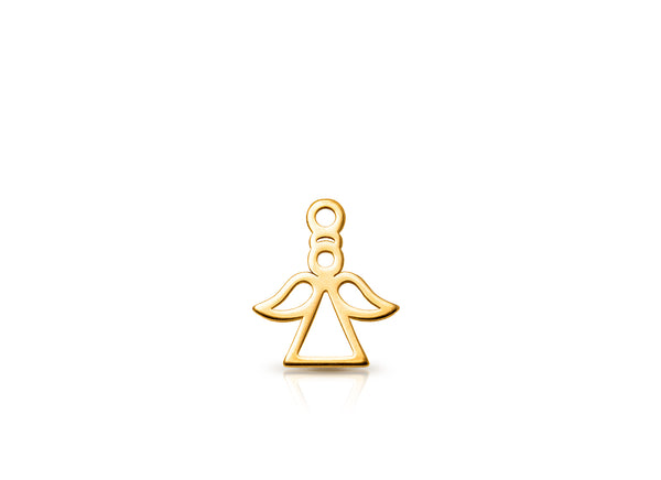 Angel – Silhouette Baby/Children’s Individual Charm (Add to Your Existing Bracelet or Necklace) – 14K Gold