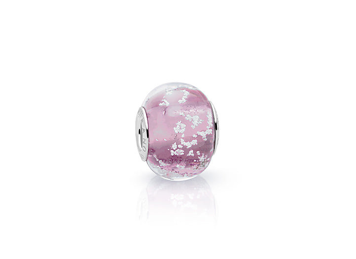 June Birthstone, Sterling Silver and Alexandrite Purple Murano Glass (Hand Made in Italy) – Children’s Adoré™ Charm