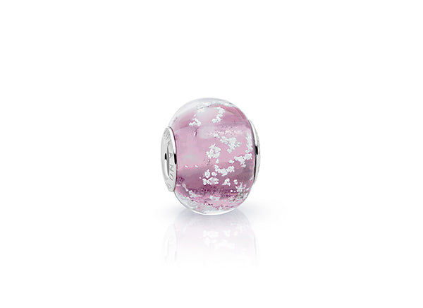June Birthstone, Sterling Silver and Alexandrite Purple Murano Glass (Hand Made in Italy) – Children’s Adoré™ Charm