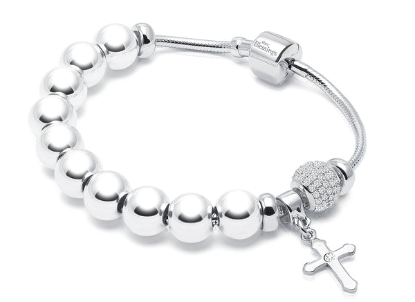 Adoré™ Rosary, First Holy Communion Children’s Charm Bracelet for Girls – Sterling Silver