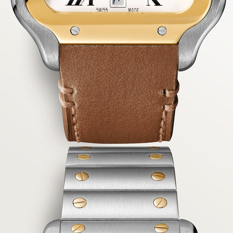 Unworn Santos, Stainless Steel and 18k Yellow Gold, 39.8mm, Ref# W2SA0009, box and papers