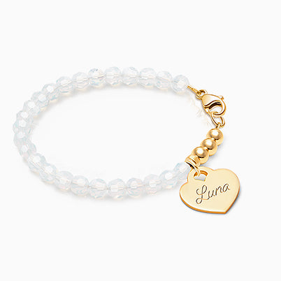 Blissful Heart, Pink/Clear CZ Halo, Teen’s Necklace for Girls – 14K Rose Gold