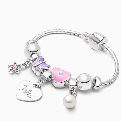 March Birthstone – Aquamarine, Sterling Silver and Swarovski® Colored Crystal – Children’s Adoré™ Dangle Charm