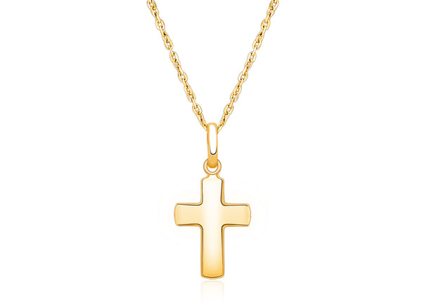 Regal Cross, Children’s Necklace for Girls – 14K Gold