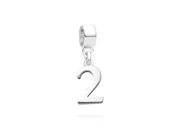 Peek-a-Boo! You’re Turning Two!, Sterling Silver Number 2 Charm – Children’s Adoré™ Dangle Charm