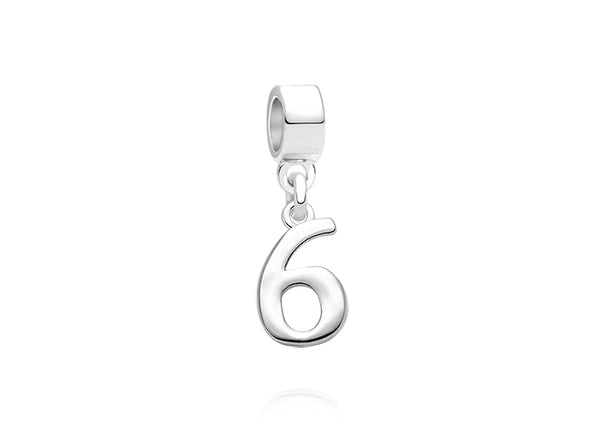 Six for this Cute Chick, Sterling Silver Number 6 Charm – Children’s Adoré™ Dangle Charm