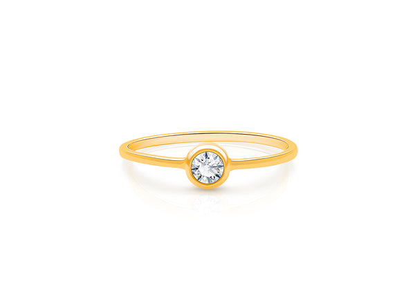 My 1st Diamond Ring, Teen’s Round-Cut Genuine Diamond Ring for Girls – 14K Gold