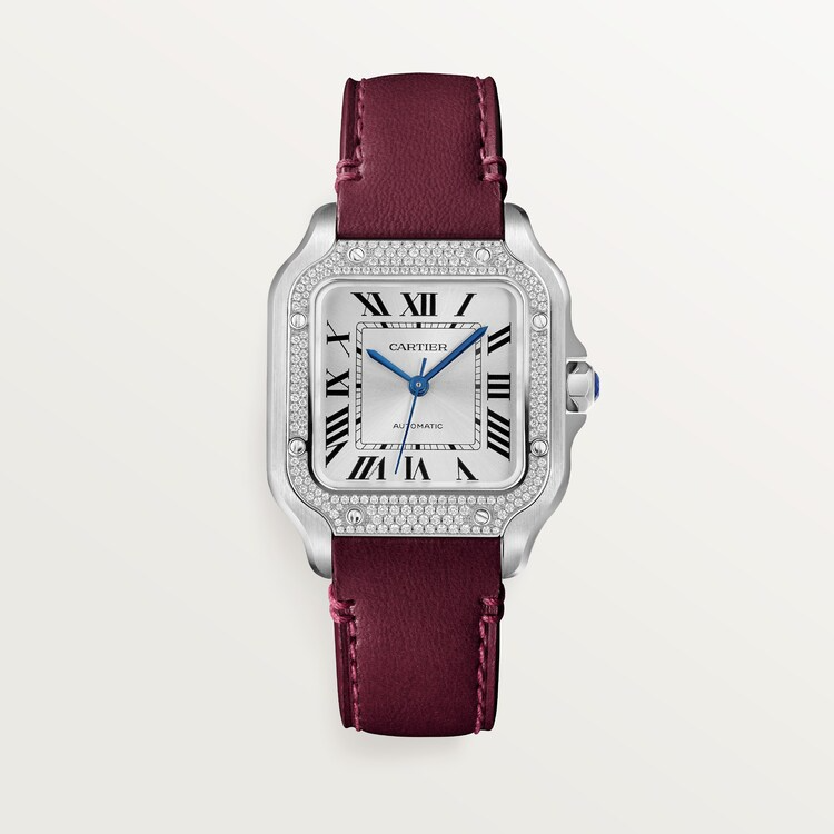 Unworn Santos, Stainless Steel, 35.1mm, Ref# W4SA0005, box and papers