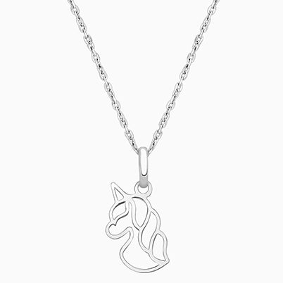 Unicorn Dreams, Children’s Necklace for Girls – 14K Rose Gold