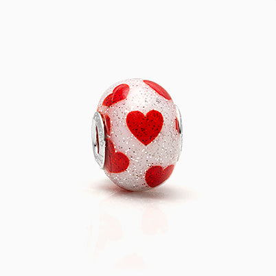 All American Girl, Sterling Silver USA Flag Heart – Children’s Adoré™ Charm