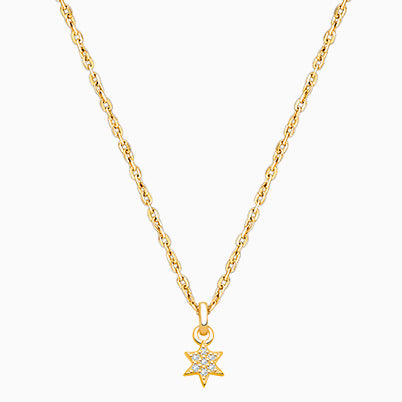 Moon – Inset Diamond Baby/Children’s Individual Charm (Add to Your Existing Bracelet or Necklace) – 14K Gold