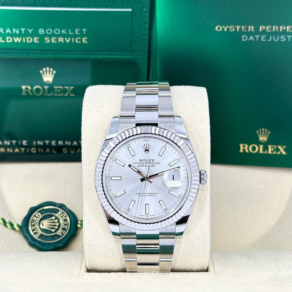 Datejust 41, Stainless Steel and 18k White Gold, 41mm, Ref# 126334-0003